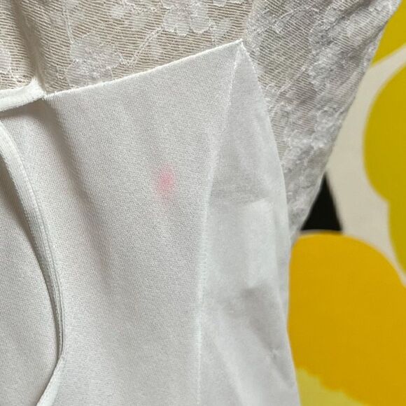 Dreamy Vintage 70s Semi Sheer Lace Back Wrap Tie Lingerie Slip Crepe Nightgown - Picture 11 of 11